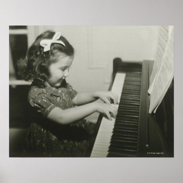 Girl Playing Piano Poster (Front)