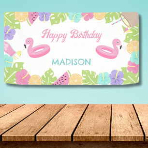 Girl Pool party  Banner