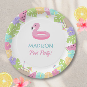 Girl Pool party  Paper Plate