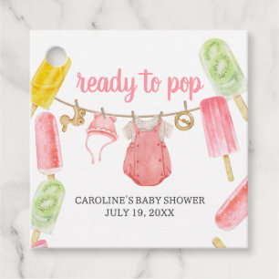 Girl Popsicle Baby Shower Favour Tags