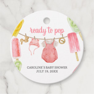 Girl Popsicle Baby Shower Favour Tags