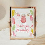 Girl Popsicle Baby Shower Thank you Card Poster<br><div class="desc">Make your event special with this Popsicle Baby Shower with our cute and lovely printable Thank you Card Sign featuring adorable Baby Clothes Baby Shower theme. Download,  personalise,  and create lasting memories with this perfect touch for your joyous celebration!
 
BS1078</div>