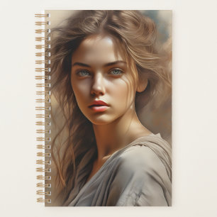 Girl Portrait is a pencil sketch of a woman. The p Planner