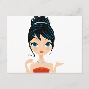 girl portrait postcard