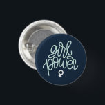 "Girl Power" 3 Cm Round Badge<br><div class="desc">Feminist symbol.</div>