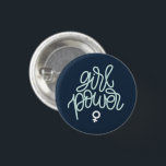 "Girl Power" 3 Cm Round Badge<br><div class="desc">Feminist symbol.</div>