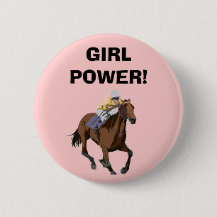 GIRL POWER! 6 CM ROUND BADGE