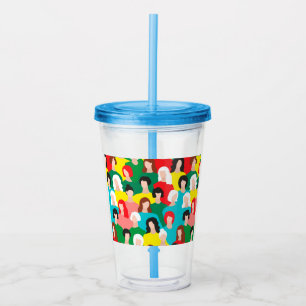 Girl power acrylic tumbler