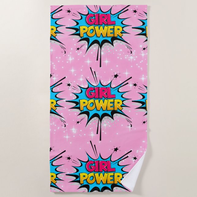 Girl Power Beach Towel (Front)