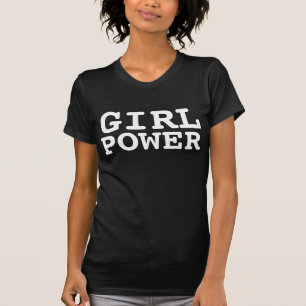 GIRL POWER BLACK T-SHIRTS TEES