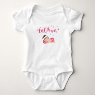 Girl power boxer baby bodysuit