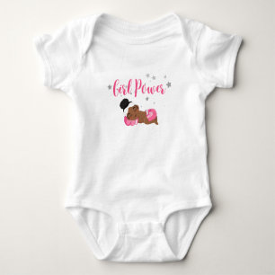 Girl power boxer baby bodysuit