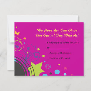 Girl Power Bright Bat Mitzvah Invitation Party
