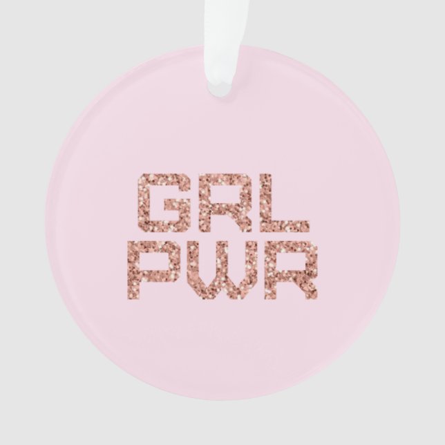 Girl Power Ceramic Ornament (Front)