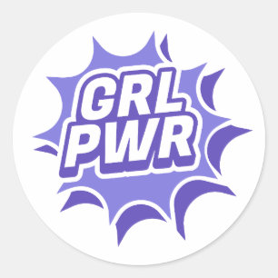 Girl Power Classic Round Sticker