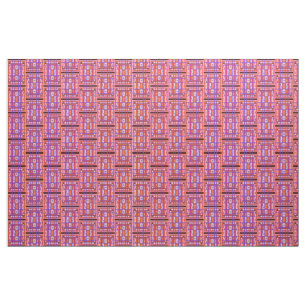 Girl Power Curvy Plaid Abstract folk art fabric