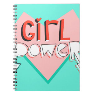 Girl power. Cute design with bright graphic slogan Notebook