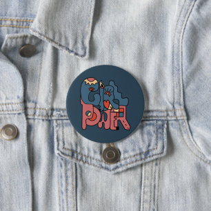 Girl Power Dark Version 7.5 Cm Round Badge