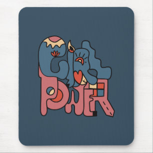 Girl Power Dark Version Mouse Pad