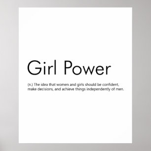 Girl Power Definition   Feminism Poster