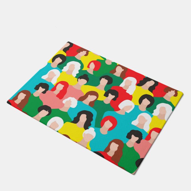 Girl power doormat (Angled)
