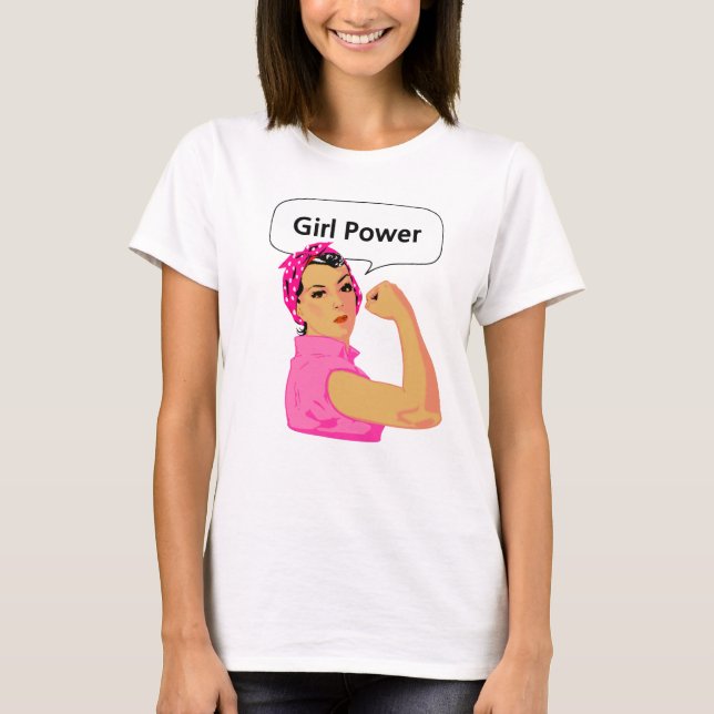Girl Power Editable Text T-Shirt (Front)