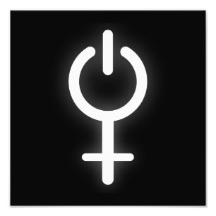Girl Power Electronic Symbol for Gamer Female Sign