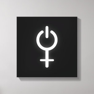 Girl Power Electronic Symbol for Gamer Female Sign
