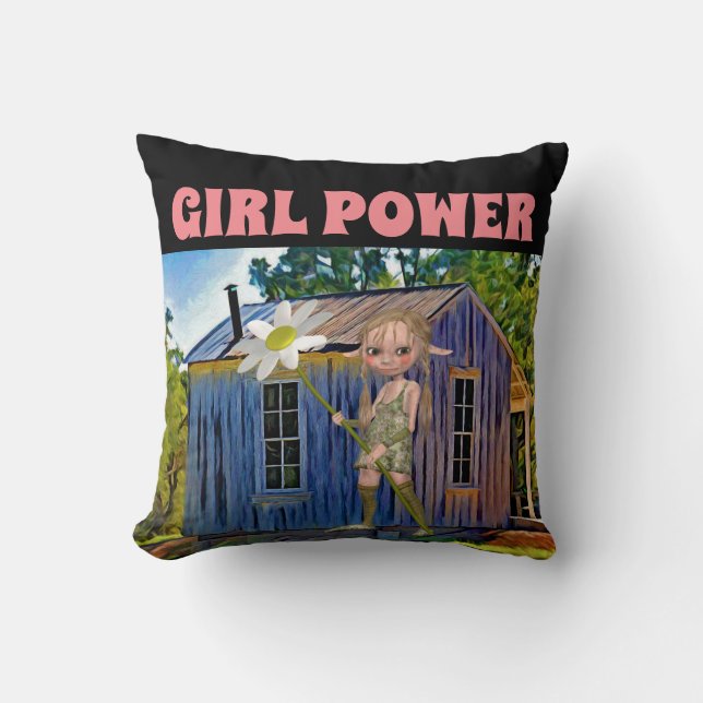 GIRL POWER ELF GIRL PILLOWS (Front)