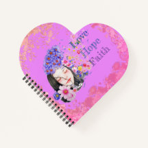 Girl power-faith hope love notebook