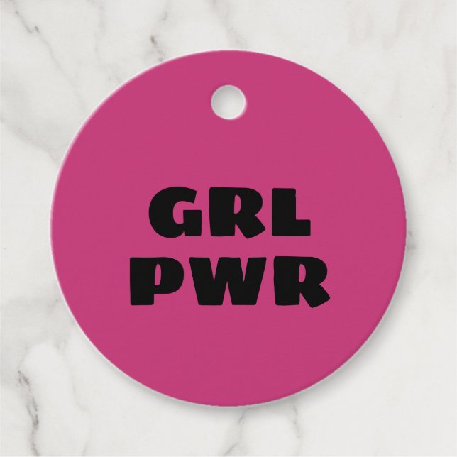 Girl Power - Favour Tags (Front)