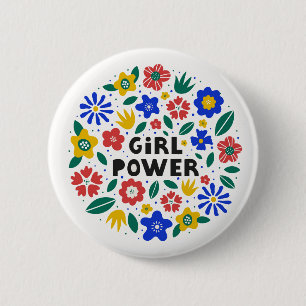 Girl Power Feminist Equality    6 Cm Round Badge