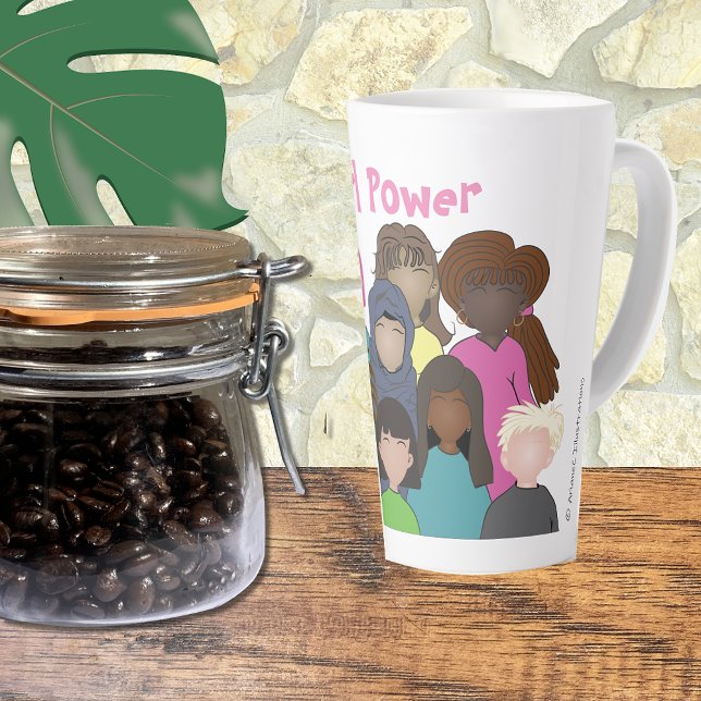 Girl Power Feminist Latte Mug (Creator Uploaded)