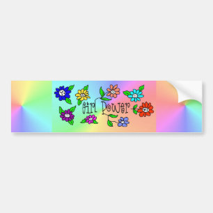 Girl Power Gradient Coloured Bumper Sticker