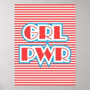 Girl Power, Grl Pwr, red version Poster