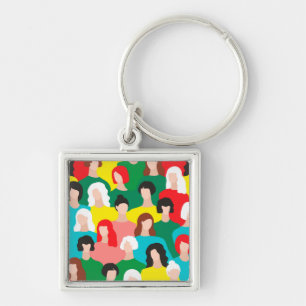 Girl power key ring