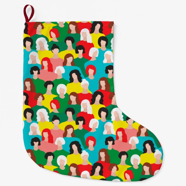 Girl power large christmas stocking (Front)