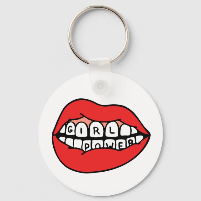 Girl Power Lips Key Ring (Front)