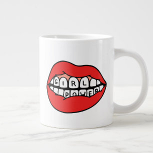Girl Power Lips Large Coffee Mug