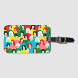 Girl power luggage tag