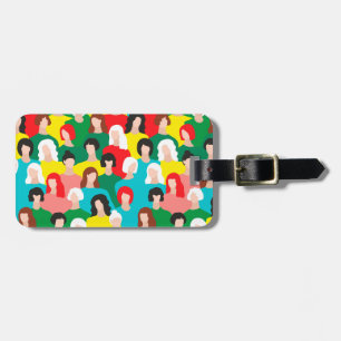 Girl power luggage tag