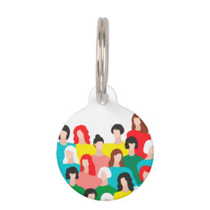 Girl power pet tag