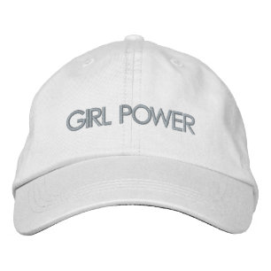 Girl power pink custom text modern embroidered hat