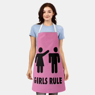 GIRL POWER PINK GIRLS KITCHEN APRON