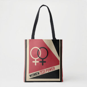 Girl power political feminist tote bag
