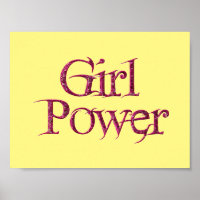 Girl Power Poster, yellow