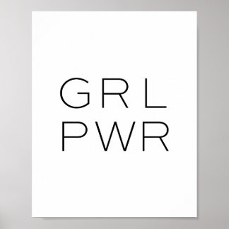 Girl Power Print, GRL PWR, Feminist Print