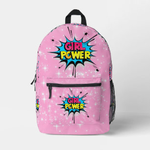 Girl Power Printed Backpack