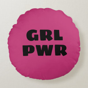 Girl power - round cushion