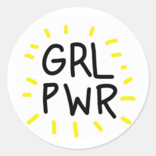 Girl Power Round Sticker